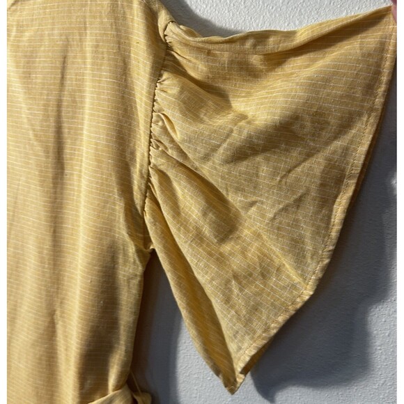 Cremieux Womens Yellow Gold Linen Blend Short Sleeve Summer Dress Size 2 - Picture 6 of 13